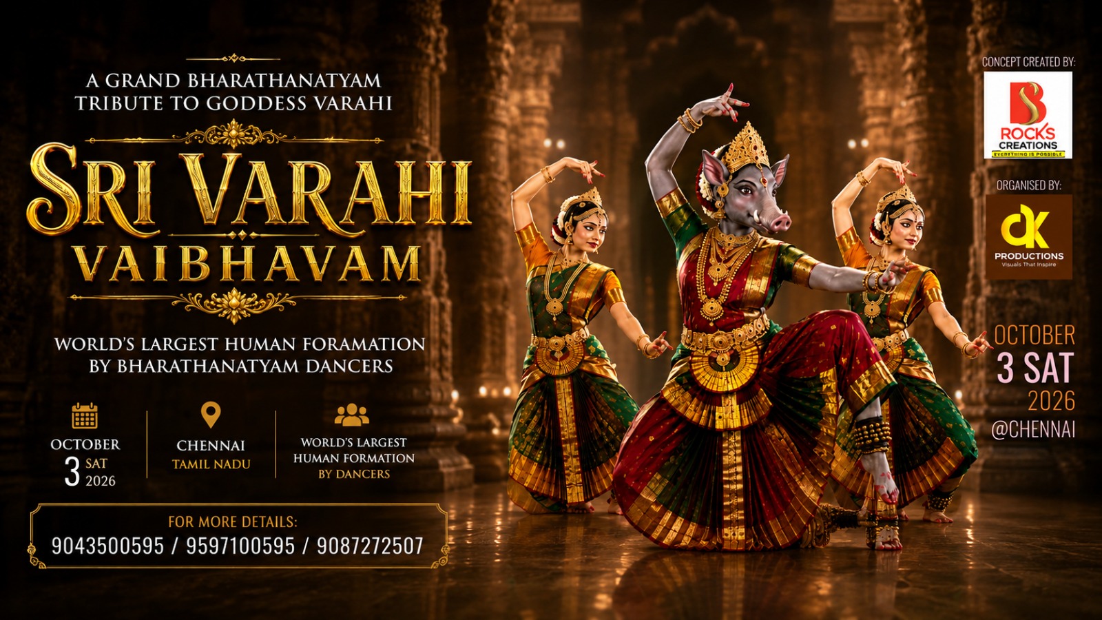 Sri Varahi Vaibhavam – A Grand Bharatanatyam Tribute to Goddess Varahi